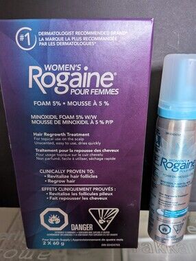 Women's Rogaine Foam 5% Minoxidil - 3 60 Ml Bottles.